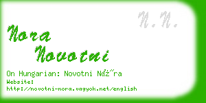 nora novotni business card